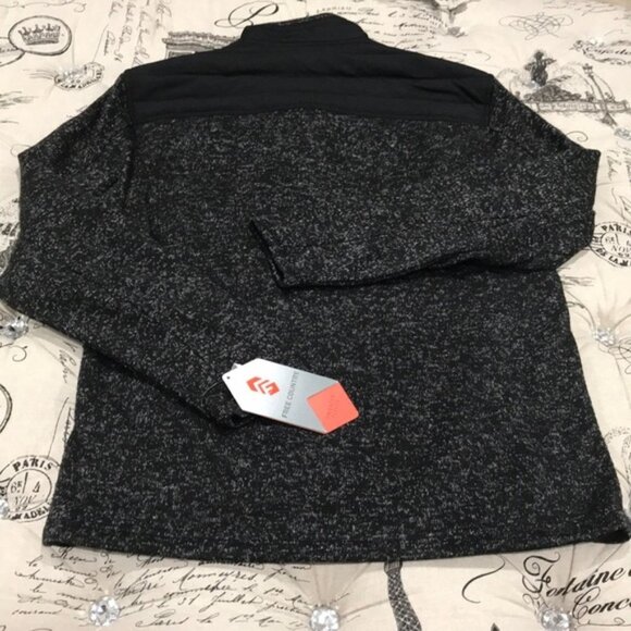 FREE COUNTRY HEATHERED FLEECE FRONT ZIP JACKET - Picture 4 of 6